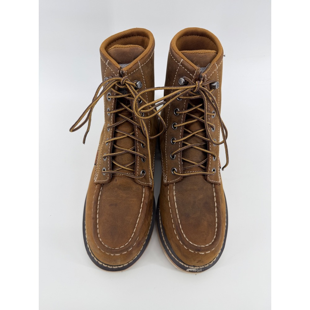 Carhartt Women's Waterproof Wedge Work Boots Tan Leather Size 7 - Picture 2 of 8